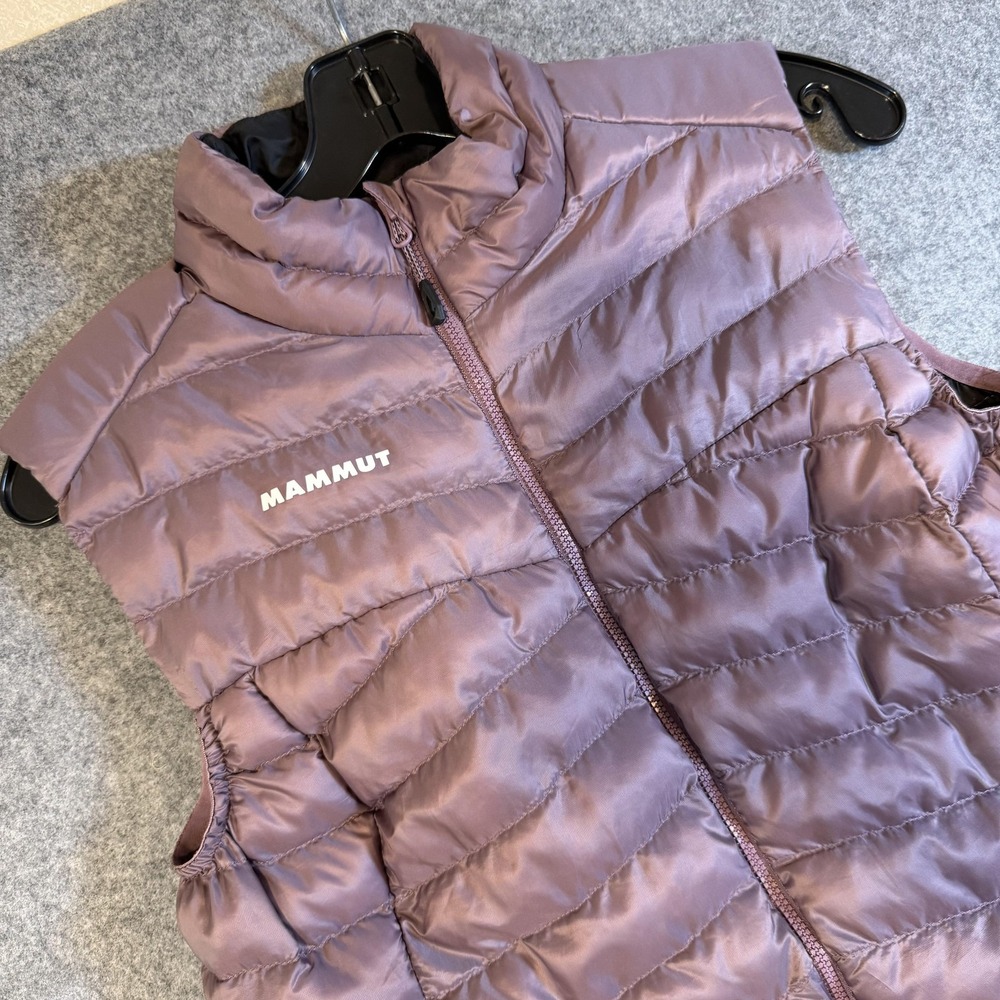 Mammut Vest Womens Small Purple Quilted Insulated Full Zip Pockets Outdoor